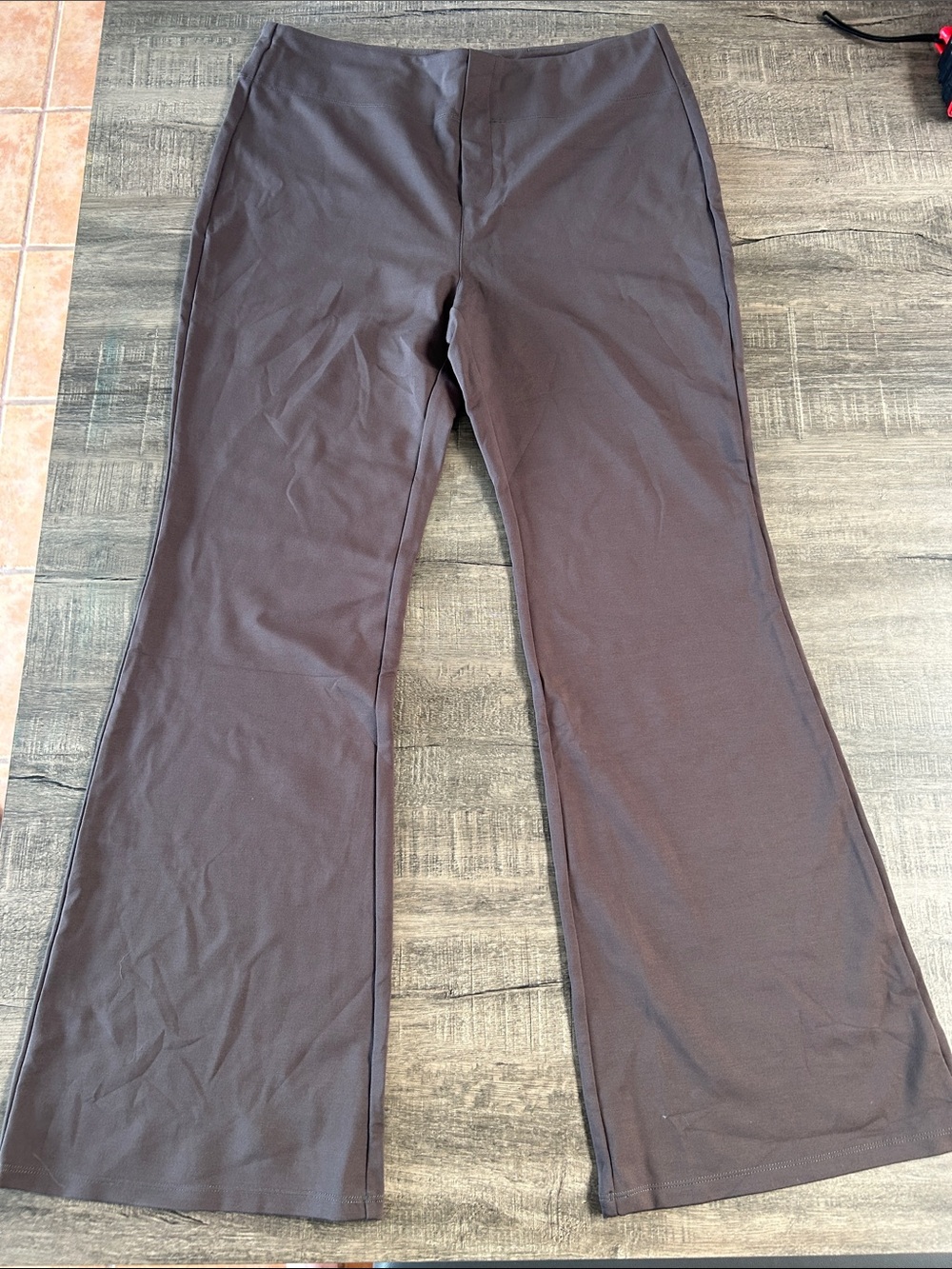 HALARA Brown Wide-Leg Work Pants